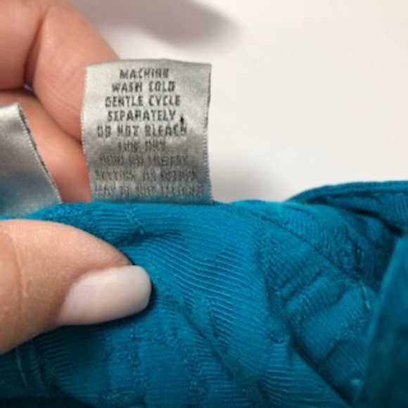 Chico's Teal Nehru Collar Jacket Size 2 - Picture 5 of 5